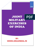 Joint Military Exercises of India: BY: WWW - Anujjindal.In