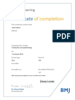 Certificate of Completion for Introduction Module