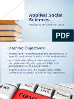 Applied Social Sciences: Presented By: MR. JONATHAN C. PILLA