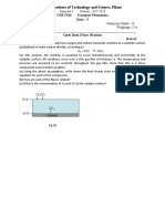 CHE F414 Quiz - 3: Transport Phenomena Mass Balance Equations for 3-Component Reaction