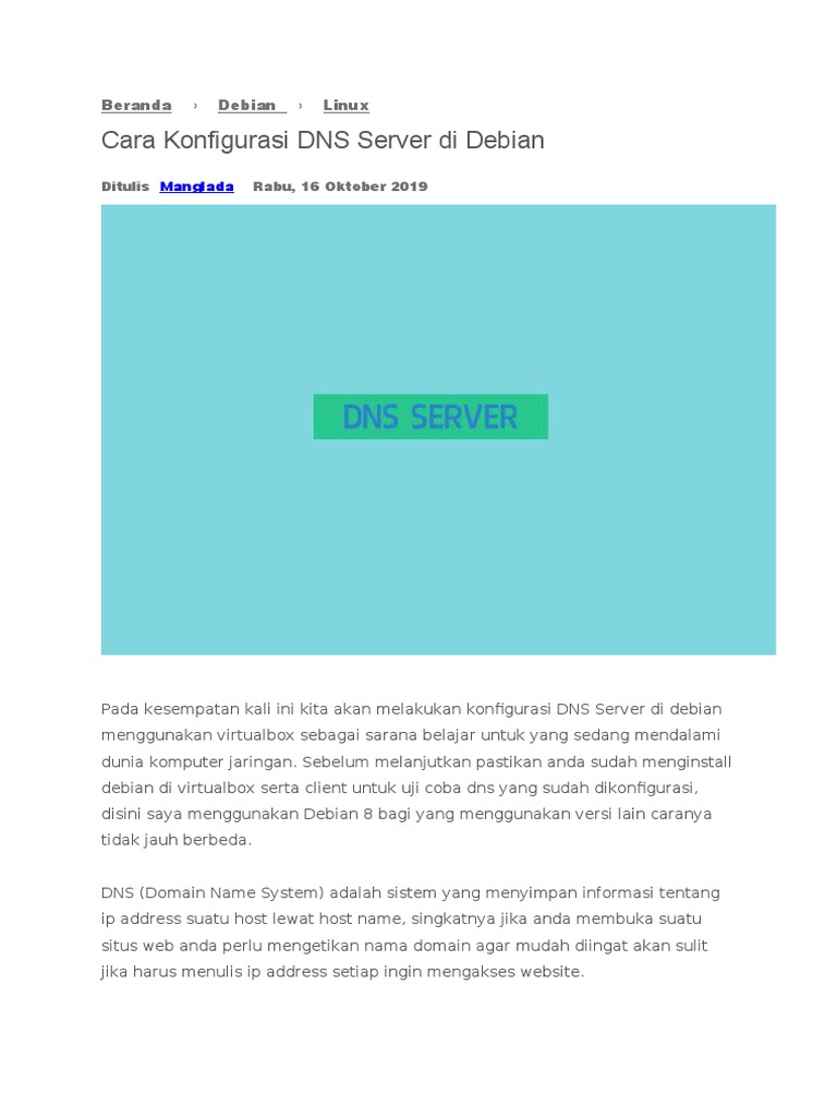 Konfigurasi Dns Server Dan Web Server | PDF | Griya & Taman | Komputer