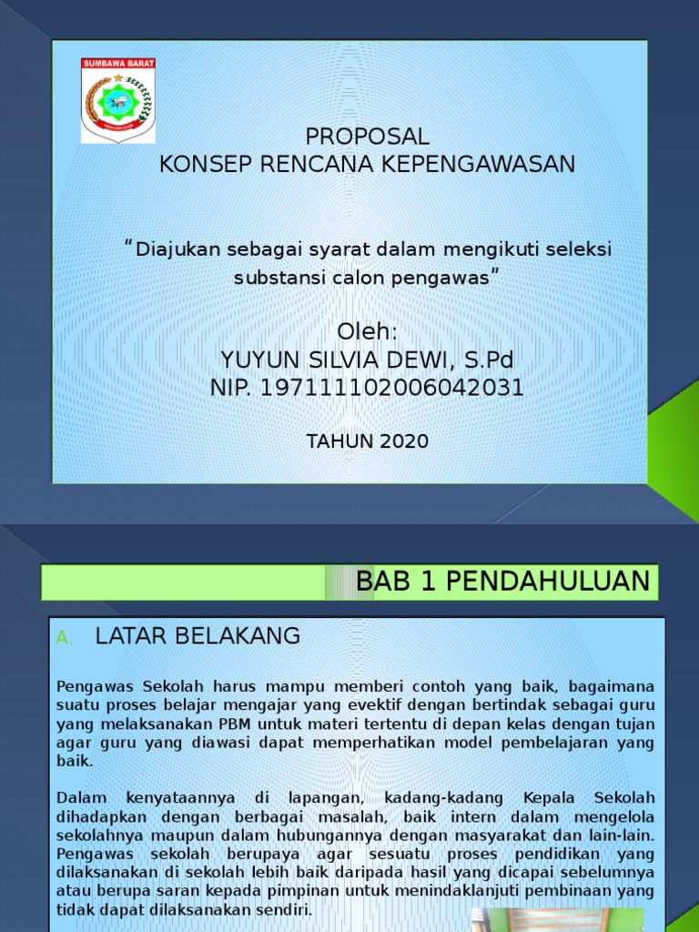 Proposal Pengawas