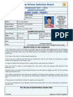 Central Airmen Selection Board: Admit Card - Phase I
