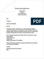 Business Letter Sample Format