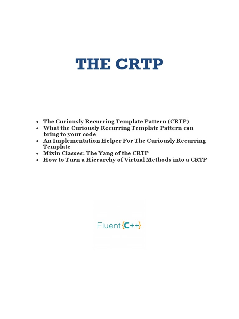 C++ CRTP | PDF | Class (Computer Programming) | Inheritance (Object ...