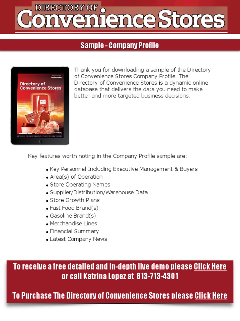 Sample Company Profile For Convenience Stores PDF | PDF