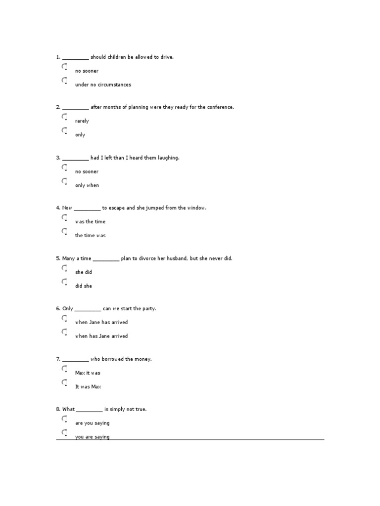 Inversion Advanced | PDF | Language Arts & Discipline | Foreign ...