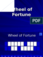 Wheel of Fortune Game with Vanna White Letters