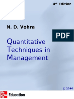 Uantitative Echniques in Anagement: N. D. Vohra