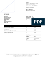 Invoice: Product Quantity Price