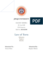 Law of Torts: Jiwaji University