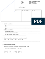 Nom: Fiche de Révision Mathématiques: Date: Mars 2020