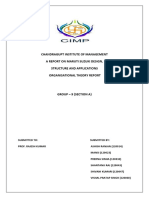 Chandragupt Institute of Management A Report On Maruti Suzuki Design, Structure and Applications Organisational Theory Report