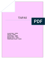 Tapas - Product Report - A