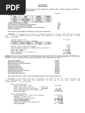 AUDIT OF CASH