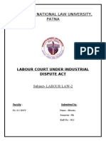 Chanakya National Law University, Patna: Labour Court Under Industrial Dispute Act