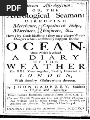 Book 1641 John Gadbury Nauticum Astrologicum Elections For Ships Travel Pdf Astronomy Planetary Science