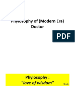 Phylosophy of (Modern Era) Doctor