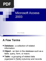 Microsoft Access 2003: ICS 014 - 042 Yazdani