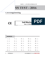 Class Test - 2016: Civil Engineering