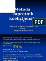 Metoda Suprotnih Koeficijenata 1