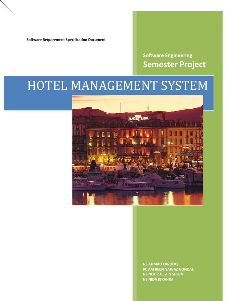 SRS for Hotel Management System | PDF | Graphical User Interfaces ...