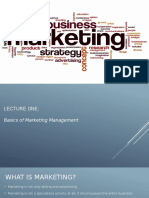 Lecture-1 Basics of Marketing MGMT