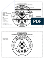 Personal Data Sheet: College of Education Center of Development in Teacher Education