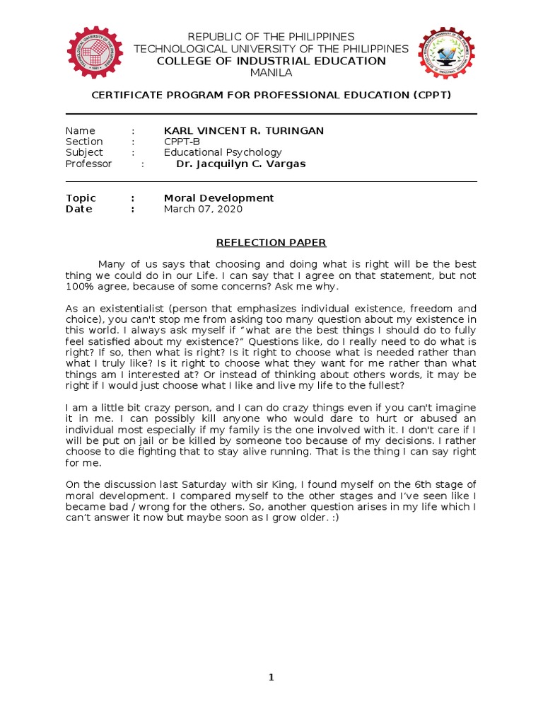 REFFLECTION PAPER (Educational Psychology) 03-07-2020 | PDF | Curiosity ...