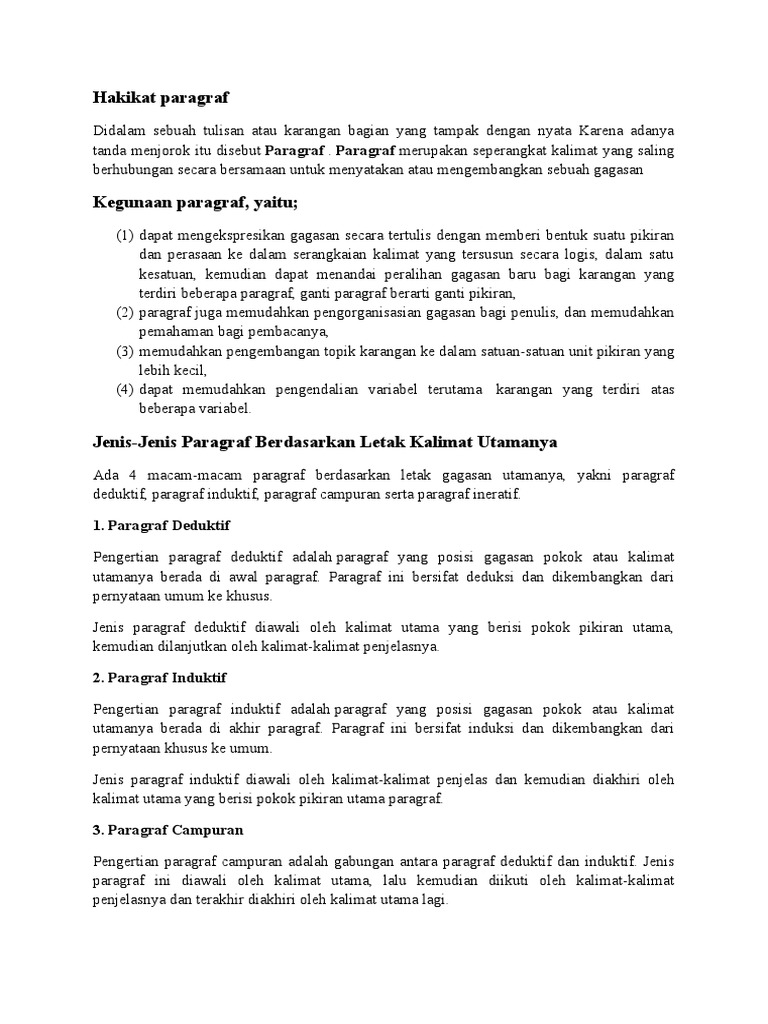 Hakikat Paragraf