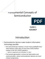 Fundamental Concepts of Semiconductor: Class 1 4/3/2017