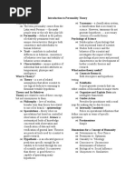 Introduction To Personality Theory What Is Personality?