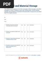 OSHA Electrical and Material Storage Inspection Checklist