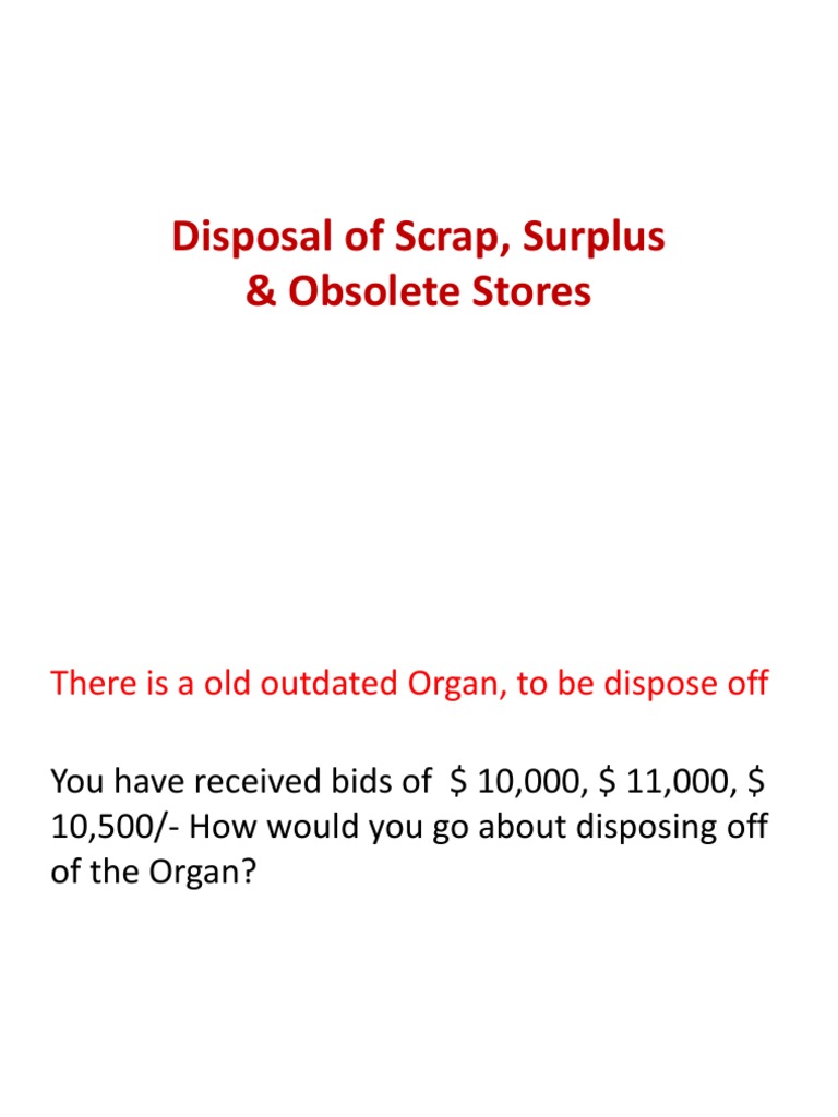 4.NOTES WM Disposal of Scrap PDF Scrap Recycling