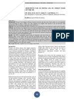 Quality Effect of Repetitive Use of Frying Oil by Street Food Vendors On Quality of The Oil