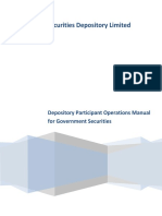 NSDL Depository Participant Operations Manual for Government Securities