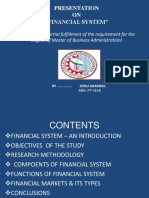 Presentation ON "Financial System": (Submitted in Partial Fulfillment of The Requirement For The