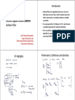 EN5101 Digital Control Systems: Kalman Filter