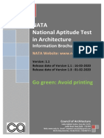 Nata National Aptitude Test in Architecture: Go Green: Avoid Printing