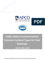 Public Safety Communications Common Incident Types For Data Exchange