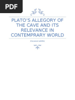 Plato'S Allegory of The Cave and Its Relevance in Contemprary World