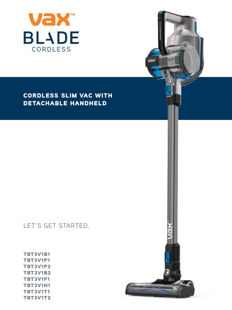 Vax Blade User Guide - User Guide | PDF | Battery Charger | Vacuum Cleaner