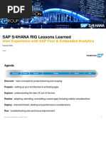 S4HANA RIG UX Lessons Learned 1909 PDF