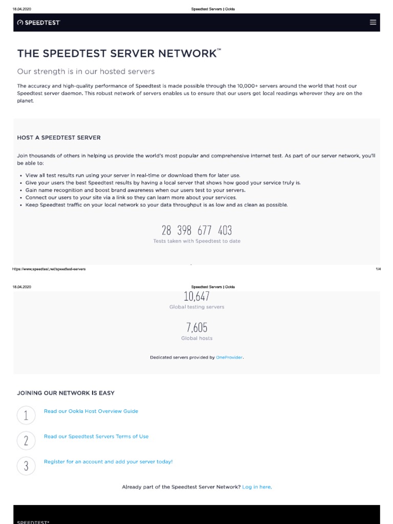 Speedtest Servers Ookla PDF