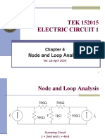 TEK 152015 Electric Circuit 1: Node and Loop Analysis