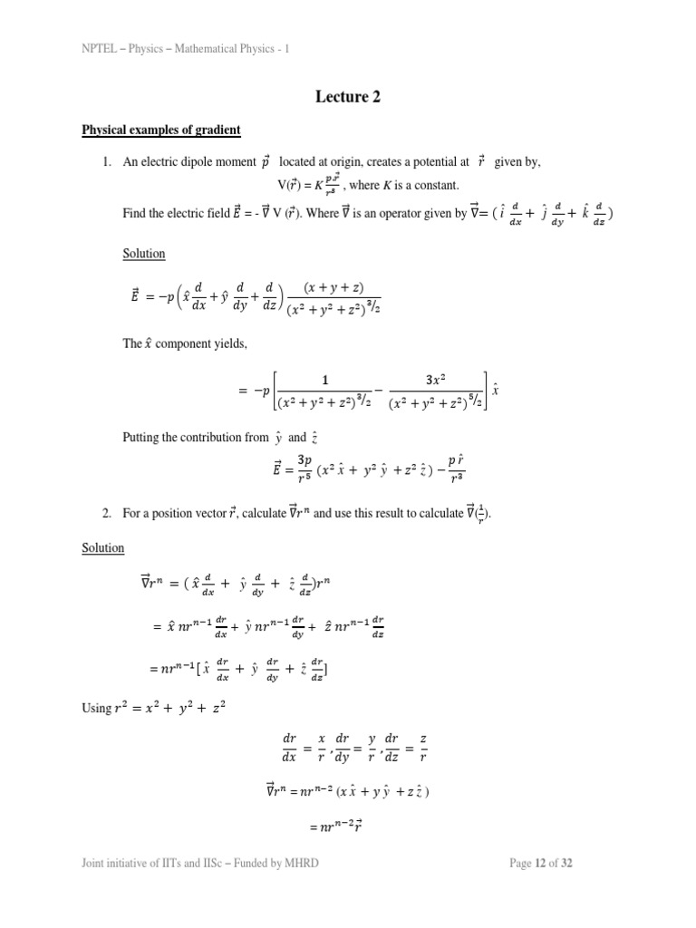 MP Notes PDF | PDF | Divergence | Vector Space