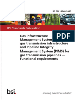 [BS EN 16348_2013] -- Gas infrastructure. Safety Management System (SMS) for gas transmission infrastructure and Pipeline Integrity Management System (PIMS) for gas transmi.pdf