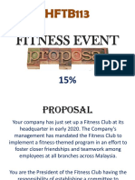 15% Fitness Event Proposal