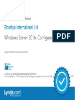 Bhartiya International LTD: Windows Server 2016: Configure Hyper-V
