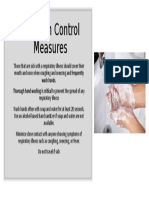 Infection Control Measures: Wash Hands. Thorough Hand Washing Is Critical To Prevent The Spread of Any